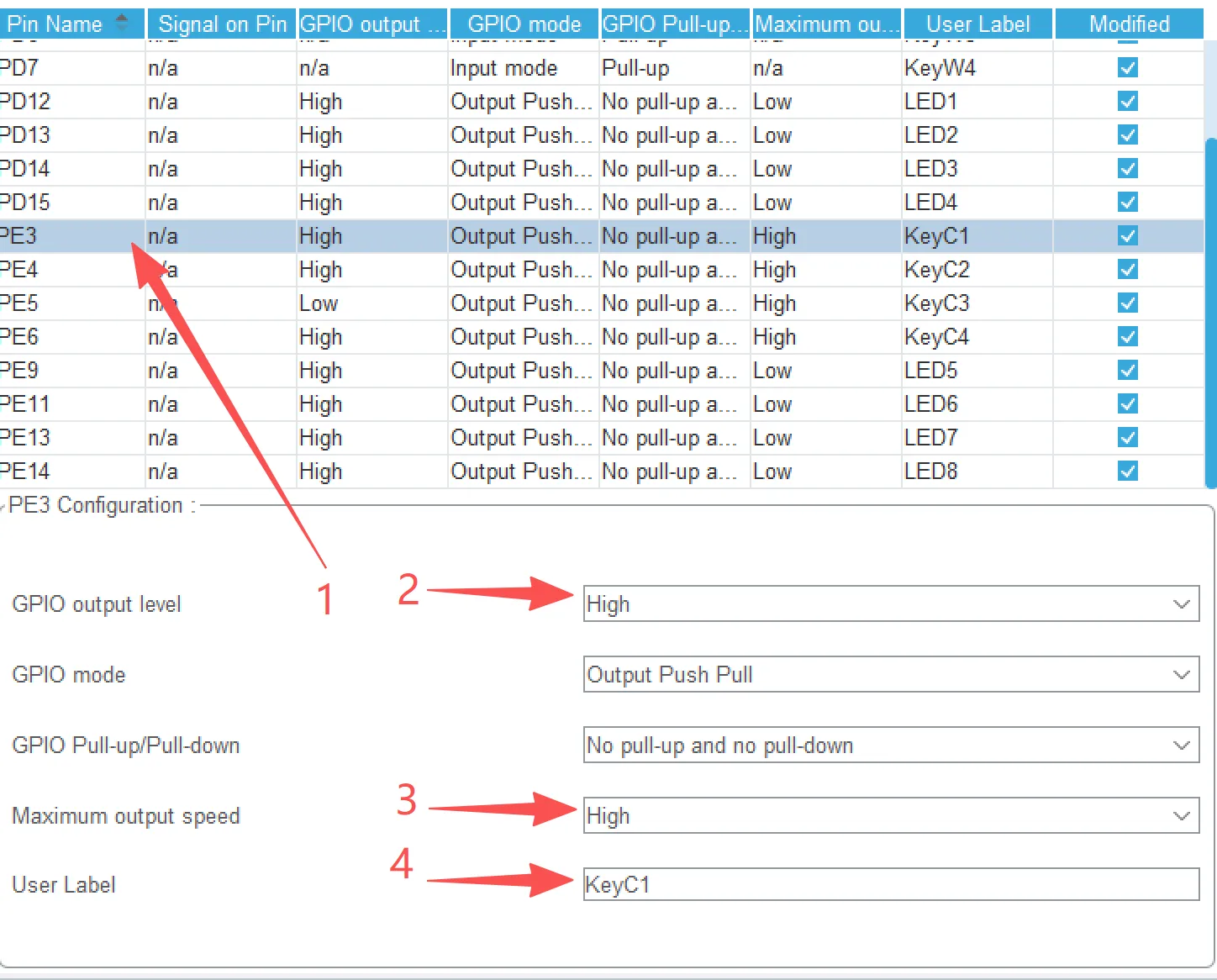 图3-15 矩阵按键模式配置(2)